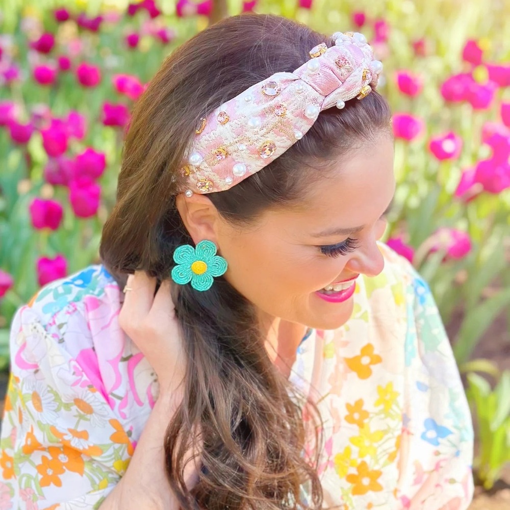 Brianna Cannon Pink Embellished Headband